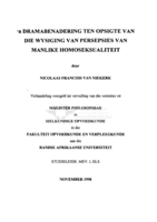 'n Dramabenadering ten opsigte van die wysiging van persepsies van manlike homoseksualiteit