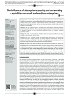 The influence of absorptive capacity and networking capabilities on small and medium enterprises