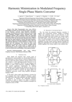 Harmonic minimization in modulated frequency single-phase matrix converter