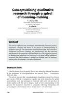 Conceptualising qualitative research through a spiral of meaning-making