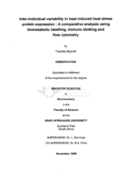 Inter-individual variability in heat-induced heat stress protein expression: a comparative analysis using biometabolic labelling, immuno blotting and flow cytometry