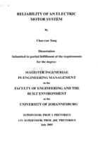Reliability of an electric motor system