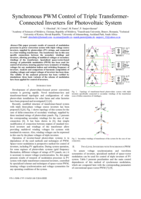 Synchronous PWM control of triple transformer-connected inverters for photovoltaic system