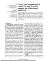 Cutting tool temperatures in contour turning : transient analysis and experimental verification