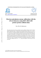 Electron and photon energy calibration with the ATLAS detector using 2015–2016 LHC proton–proton collision data
