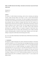 Ethics of mobile behavioral advertising : Antecedents and outcomes of perceived brand ethical value