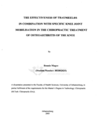 The effectiveness of Traumeel®S in combination with specific knee joint mobilisation in the chiropractic treatment of osteoarthritis of the knee