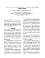 Characterization of a small helicopter UAV’s main rotor blade throughImage Processing
