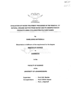 Evaluation of water treatment processes in the removal of natural organic matter from water and its disinfection by-products using cyclodextrin polyurethanes