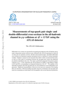 Measurements of top-quark pair single- and double-differential cross-sections in the all-hadronic channel in 𝒑 𝒑 collisions at √𝒔 = 13TeV using the ATLAS detector