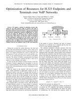 Optimization of resources for H.323 endpoints and terminals over VoIP networks