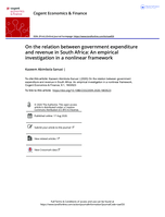 On the relation between government expenditure and revenue in South Africa : An empirical investigation in a nonlinear framework