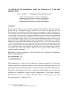 An analysis of risk management within the Department of Trade and Industry (DTI)