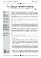 The influence of organisational rewards on workplace trust and work engagement