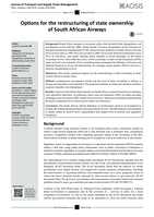 Options for the restructuring of state ownership of South African Airways