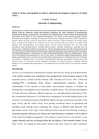 South in Africa, metropolitan in culture : industrial development trajectory of South Africa