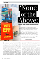 ‘None of the Above’ : The 2019 South African National Elections