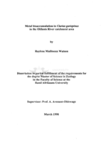 Metal bioaccumulation in Clarias gariepinus in the Olifants River catchment area