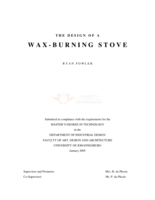 The design of a wax burning stove