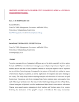 Security governance and migration dynamics in Africa: A focus on terrorism in Nigeria