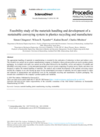 Feasibility study of the materials handling and development of a sustainable conveying system in plastics recycling and manufacture