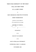 Tests for constancy of the mean fall and rise times of a light curve