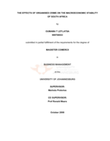 The effects of organised crime on the macroeconomic stability of South Africa