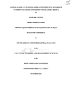 Capital gains tax in South Africa with specific reference to employee share ownership programmes (ESOP's)