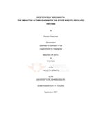 Desperately seeking FDI: the impact of globalisation on the state and its devolved entities