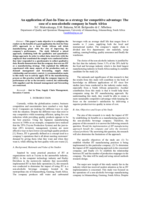 An application of Just-In-Time as a strategy for competitive advantage: The case of a non-alcoholic company in South Africa