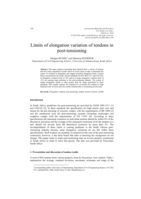 Limits of elongation variation of tenadons in post-tensioning
