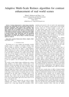 Adaptive multi-scale retinex algorithm for contrast enhancement of real world scenes