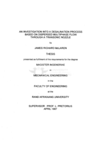 An investigation into a desalination process based on dispersed multiphase flow through a transonic nozzle