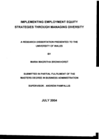 Implementing employment equity strategies through managing diversity