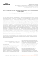 Institutionalisation and informal innovation in South African maker communities