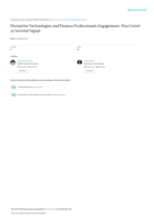 Disruptive technologies and finance professionals engagement : post Covid-19 survival signal