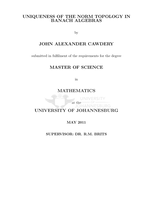 Uniqueness of the norm topology in Banach algebras