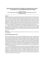 Enhancing Enterprise Resource Planning and Manufacturing Execution System efficiency with simulation-based decision support