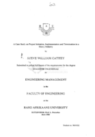 A case study on project initiation, implementation and termination in a heavy industry