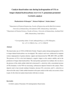 Catalyst deactivation rate during hydrogenation of  CO2 to longer chained hydrocarbons over 6 wt.% potassium-promoted Co/Al2O3 catalyst