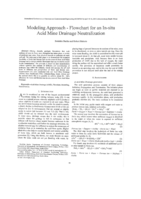 Modeling approach - Flowchart for an in-situ Acid Mine Drainage neutralization