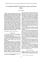 A conceptual model for predicting construction worker injury