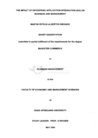 The impact of enterprise application integration (EAI) on business and management