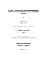 The implications of project risk management maturity on information technology success