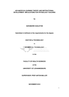 Advances in learning theory and instructional development : implications for physiology teaching