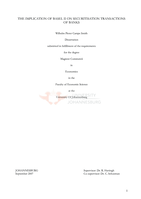 The implication of Basel II on securitisation transactions of banks