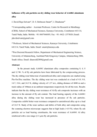 Influence of fly ash particles on dry sliding wear behavior of AA6061 aluminum alloy