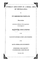 Literacy education in a rural area of Mpumalanga