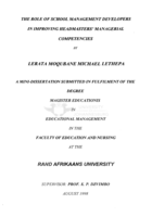 The role of school management developers in improving headmasters' managerial competencies