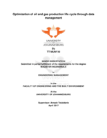 Optimization of oil and gas production life cycle through data management